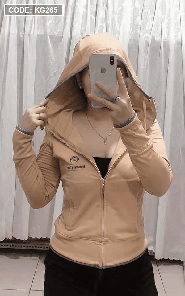 Áo khoác nữ có nón phối tay và cổ