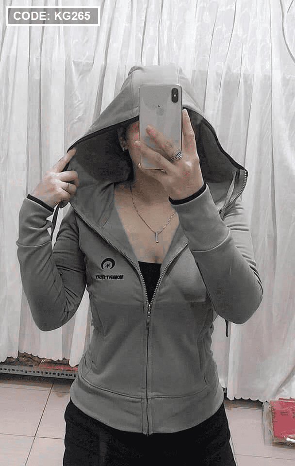 Áo khoác nữ có nón phối tay và cổ
