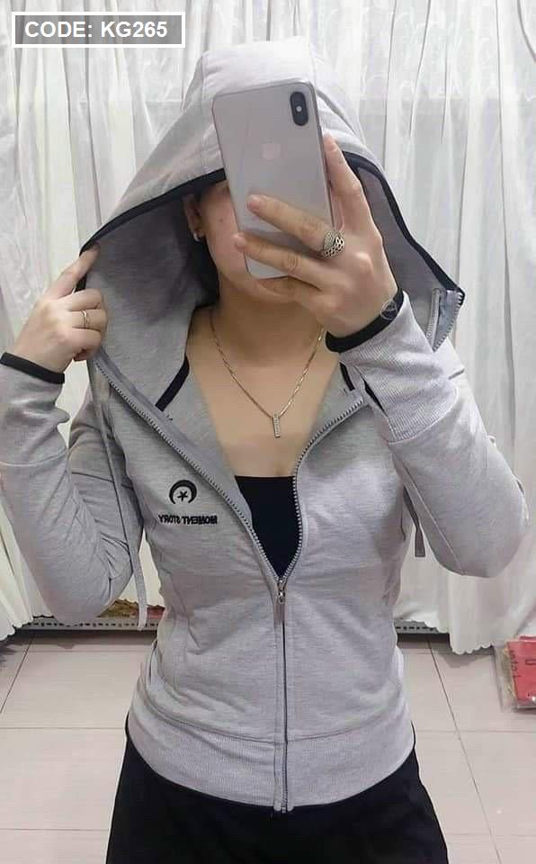 Áo khoác nữ có nón phối tay và cổ