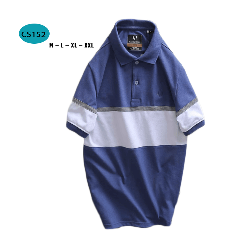 15230-62-10.png Áo Thun Nam Có Cổ Tay Ngắn Phối Sọc - CS152