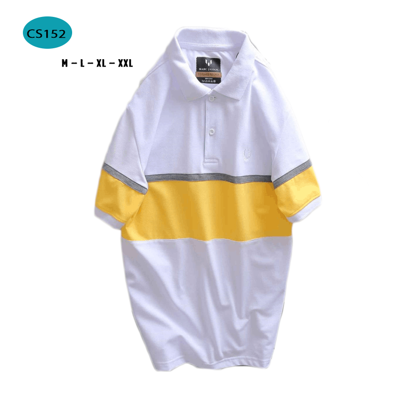 15230-65-10.png Áo Thun Nam Có Cổ Tay Ngắn Phối Sọc - CS152