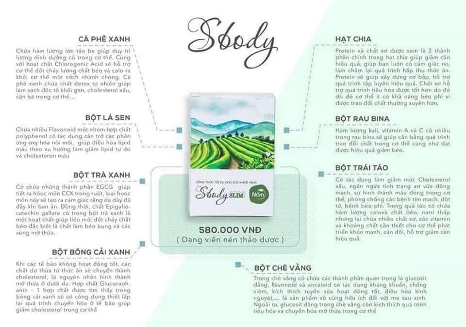 Nấm giảm cân SBody Green Coffee dạng bột chính hãng - 8938509922016