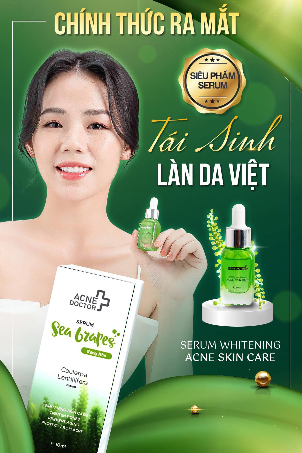 Serum trị mụn Sea Bzapes rong nho Acne Doctor chính hãng - 8938540049031