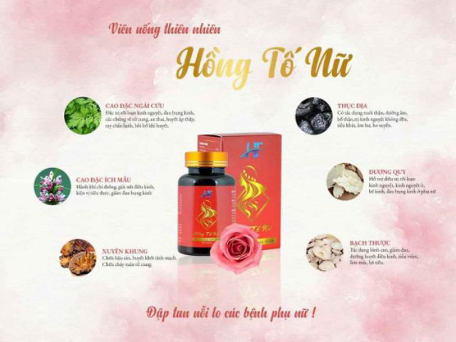 Viên uống Hồng tố nữ hỗ trợ cải thiện chứng rối loạn kinh nguyệt công ty Hồng tâm chính hãng - 8938529135007
