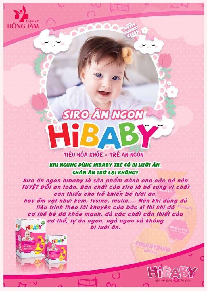 Siro Hibaby hỗ trợ giúp trẻ ăn ngon cải thiện hệ tiêu hóa Hồng Tâm - 8938529135120