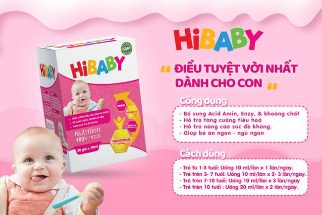 Siro Hibaby hỗ trợ giúp trẻ ăn ngon cải thiện hệ tiêu hóa Hồng Tâm - 8938529135120