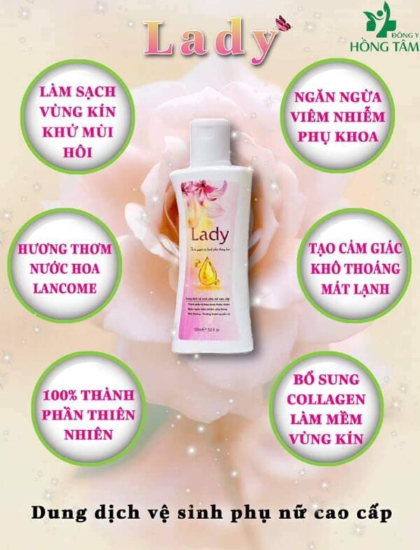 Dung dịch vệ sinh phụ nữ cao cấp Lady công ty Hồng Tâm chính hãng - 8938529135090