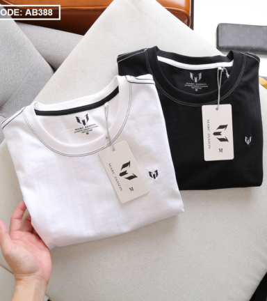 Áo Thun Nam Cổ Tròn Thêu Logo (Có Size 3XL) - AB388