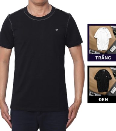 Áo Thun Nam Cổ Tròn Thêu Logo (Có Size 3XL) - AB388