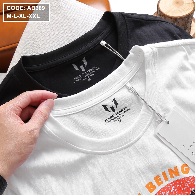 Áo thun nam cổ tròn in hình đẹp - AB389