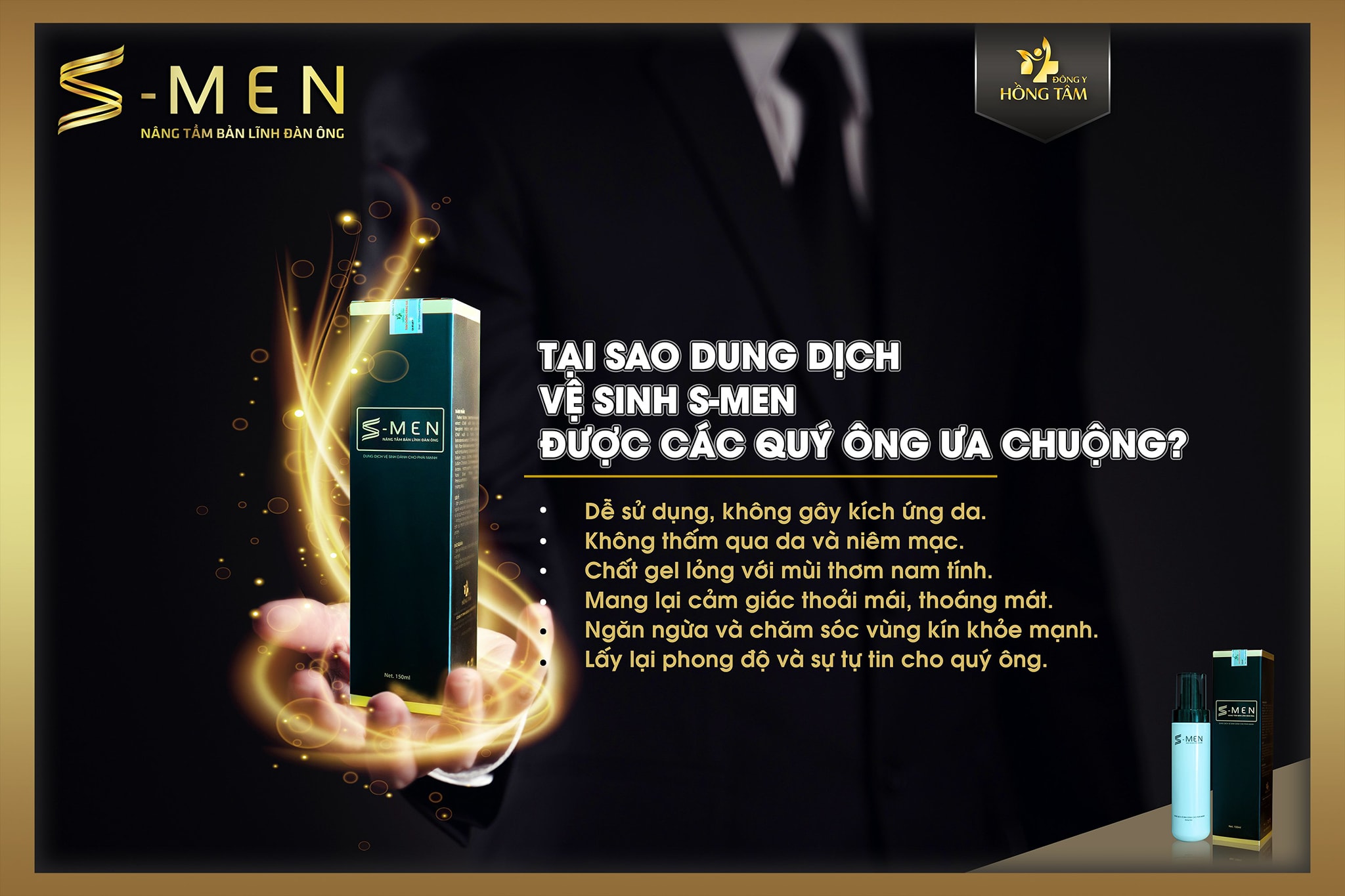 Dung dịch vệ sinh dành cho nam S- Men đông y Hồng Tâm - 8938529135151