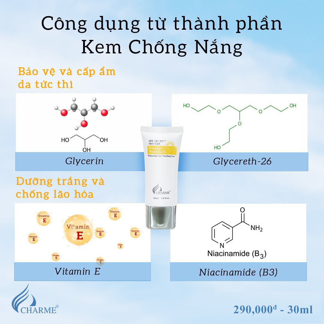 Kem chống nắng Charme Essence Sunblock 35ml chính hãng - 8809273480142
