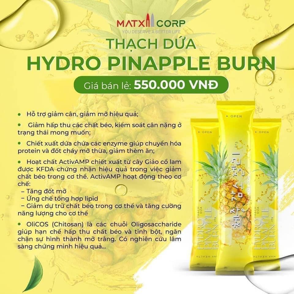 Thạch dứa giảm cân Matxi Corp chính hãng - 8936188880108