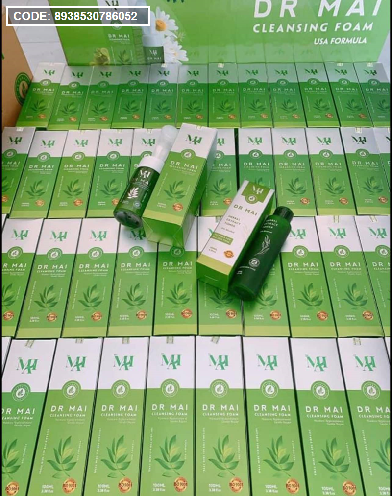 Combo sữa rữa mặt DR Mai và Toner rau Dr Mai dành cho da mụn chính hãng - 8938530786052