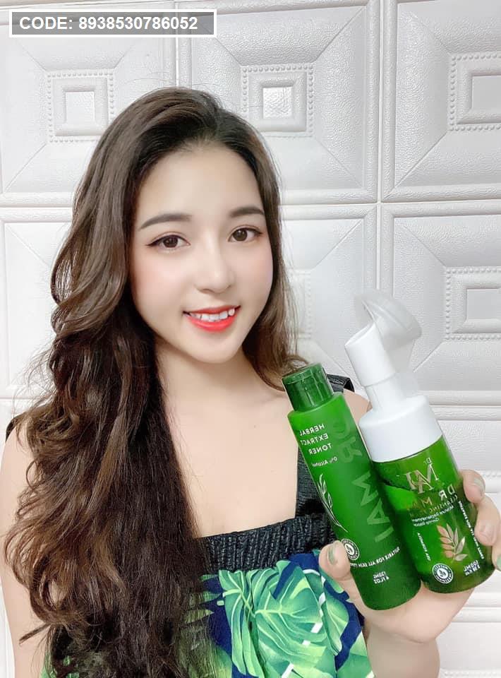 Combo sữa rữa mặt DR Mai và Toner rau Dr Mai dành cho da mụn chính hãng - 8938530786052