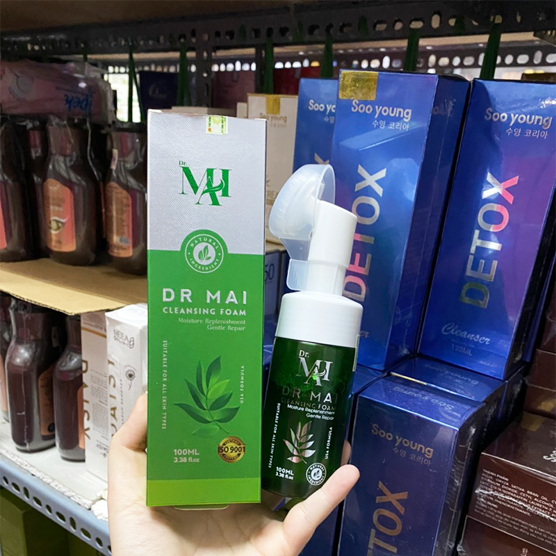 Combo sữa rữa mặt DR Mai và Toner rau Dr Mai dành cho da mụn chính hãng - 8938530786052