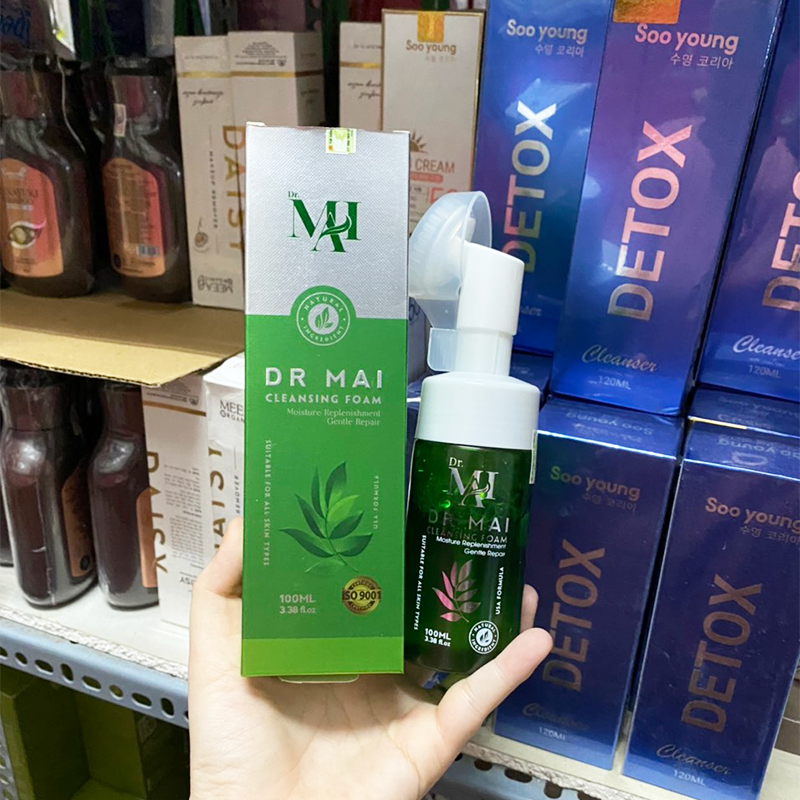 Combo sữa rữa mặt DR Mai và Toner rau Dr Mai dành cho da mụn chính hãng - 8938530786052
