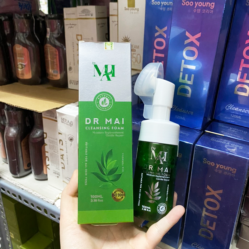 Combo sữa rữa mặt DR Mai và Toner rau Dr Mai dành cho da mụn chính hãng - 8938530786052