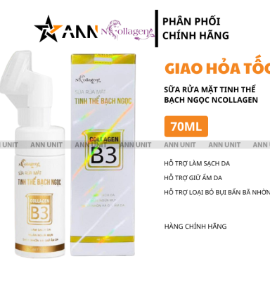 Sữa Rửa Mặt N Collagen Tinh Thể Bạc Bạch Ngọc - 8938518571120