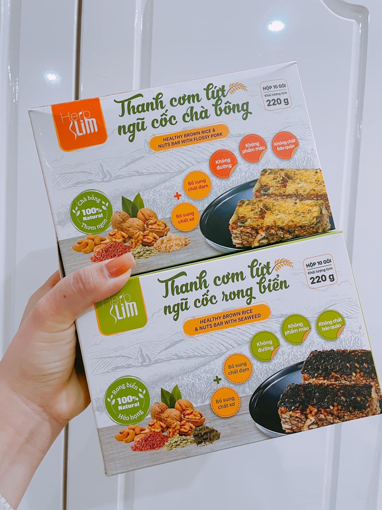 Combo 5 thanh cơm lứt ngũ cốc chà bông HerbSlim Trấn Thành - CB01