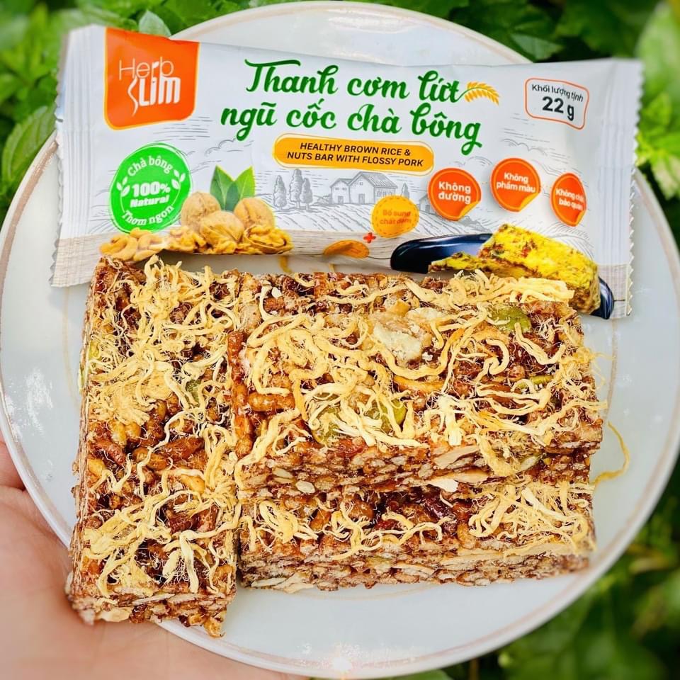 Combo 5 thanh cơm lứt ngũ cốc chà bông HerbSlim Trấn Thành - CB01