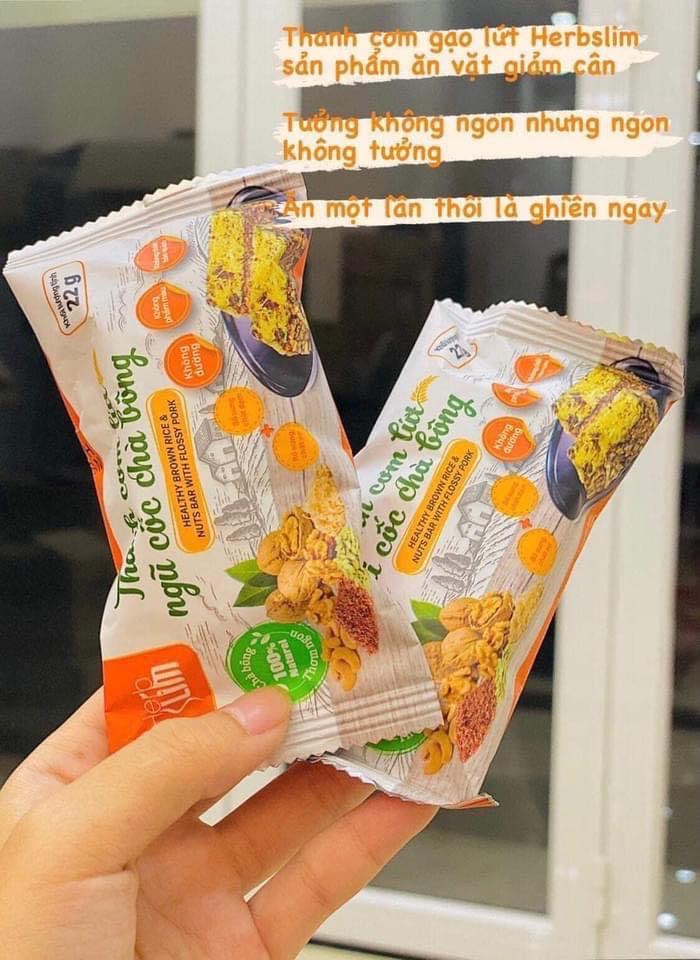 Combo 5 thanh cơm lứt ngũ cốc chà bông HerbSlim Trấn Thành - CB01