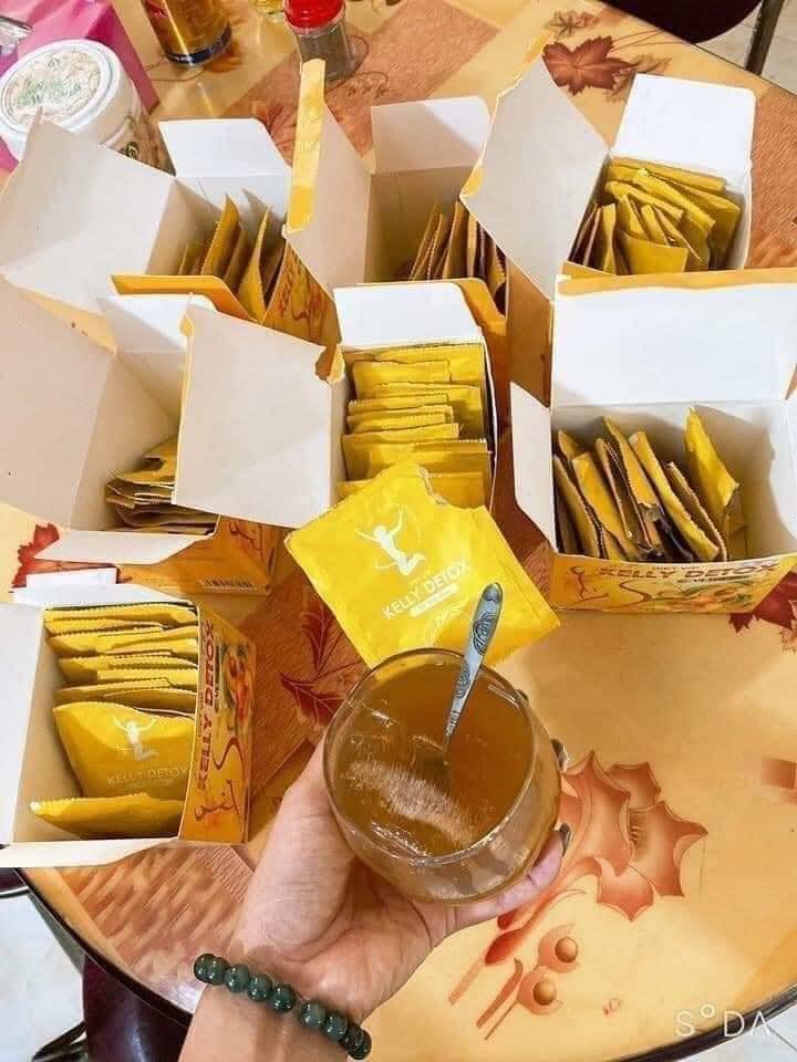 Trà đào giảm cân Kelly Detox Diet Vip chính hãng - 8938535952025