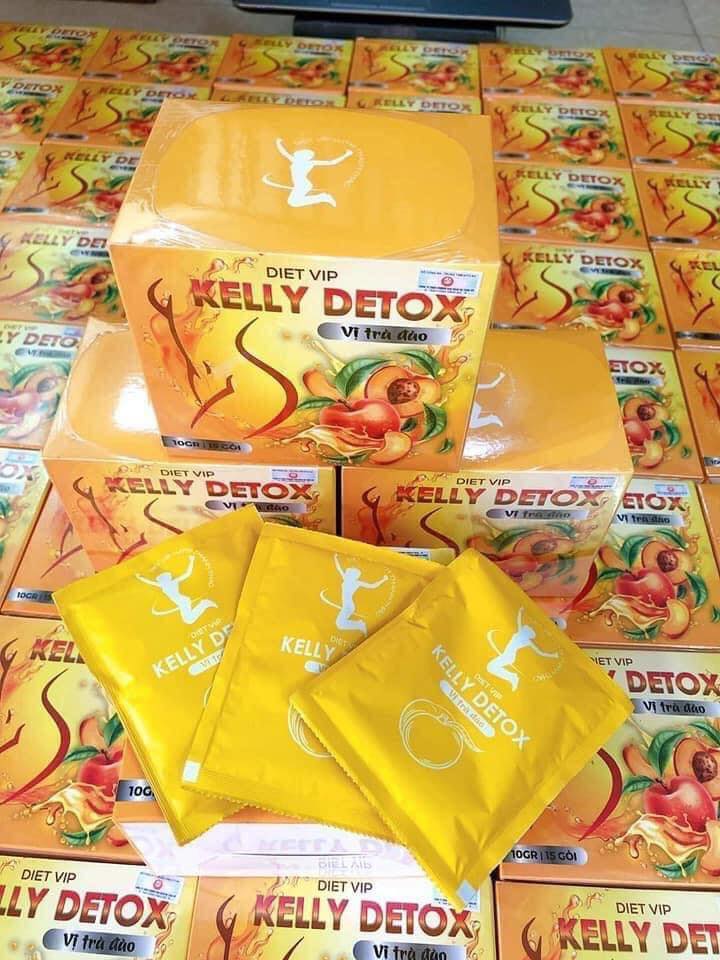 Trà đào giảm cân Kelly Detox Diet Vip chính hãng - 8938535952025