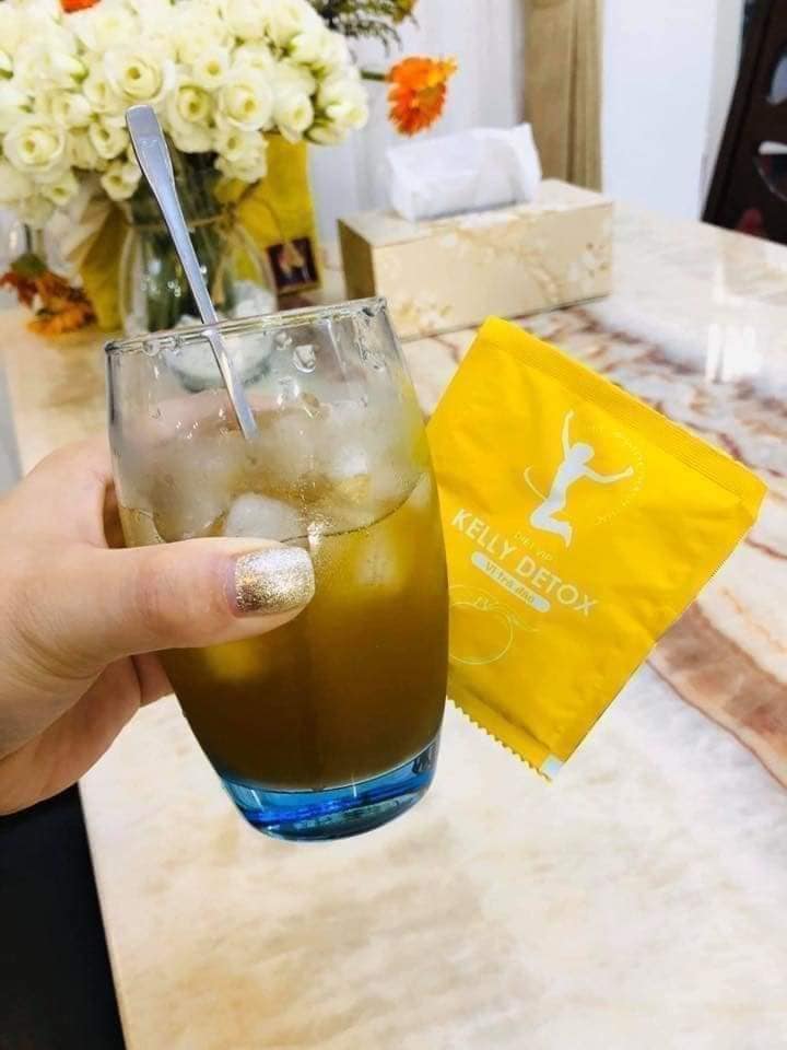 Trà đào giảm cân Kelly Detox Diet Vip chính hãng - 8938535952025