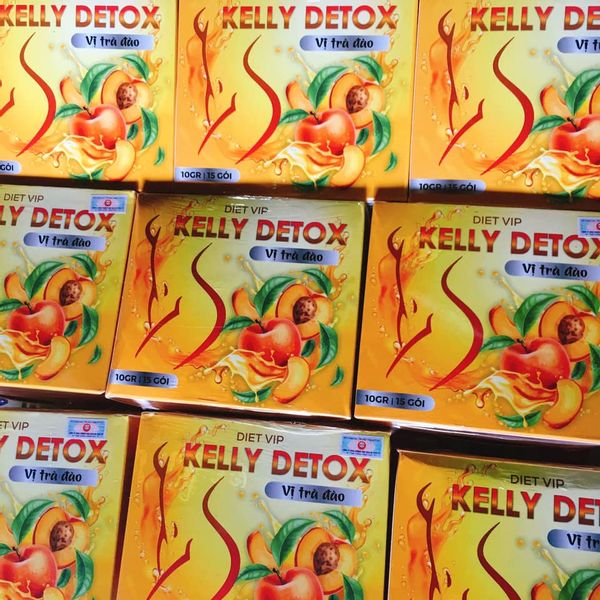 Trà đào giảm cân Kelly Detox Diet Vip chính hãng - 8938535952025