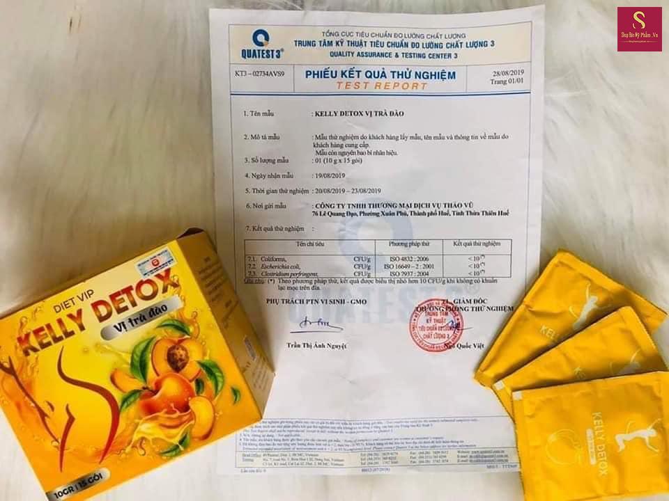Trà đào giảm cân Kelly Detox Diet Vip chính hãng - 8938535952025