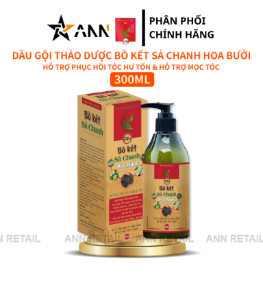Dầu Gội Thảo Dược Bồ Kết Sả Chanh Hoa Bưởi Hỗ Trợ Mọc Tóc 300ml - 8936101598998
