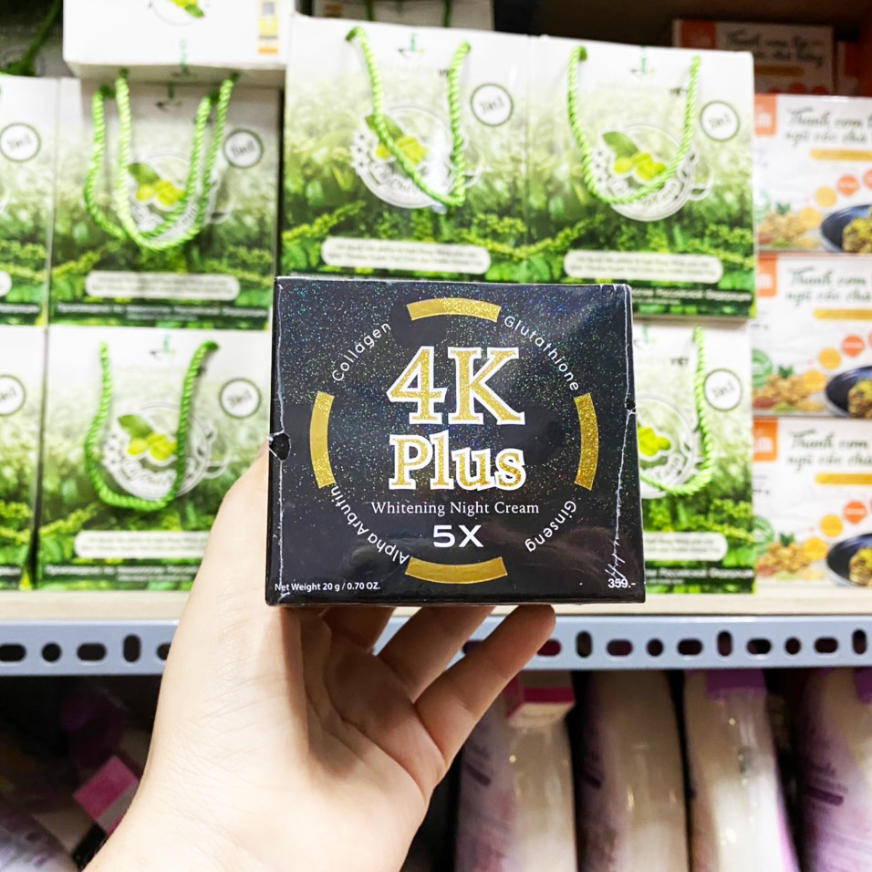 Kem dưỡng trắng da ban đêm 4K Plus 5x màu đen chính hãng - 8858955005357