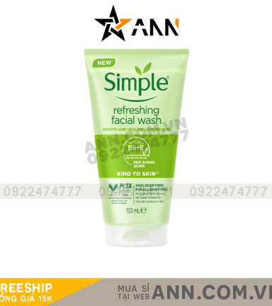 Sữa Rửa Mặt Simple Kind To Skin Refreshing Facial Wash Ge 150ml - 5011451103863