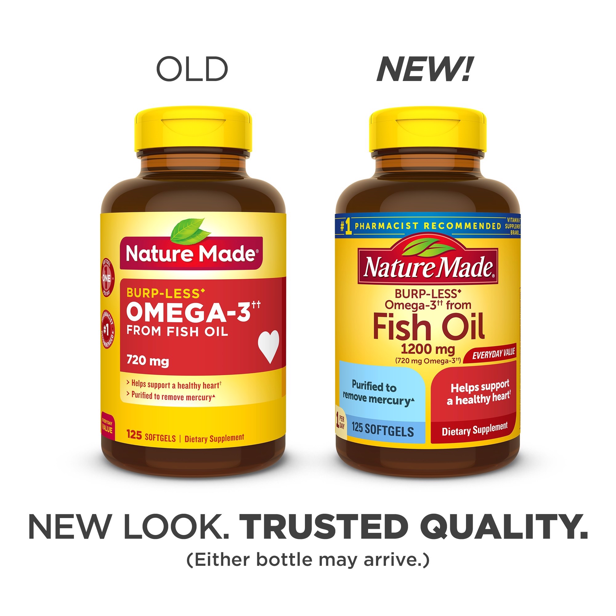 Viên uống dầu cá Nature Made Fish Oil 1200mg Omega 3 Hộp 200 Viên Của Mỹ chính hãng - 431604028525
