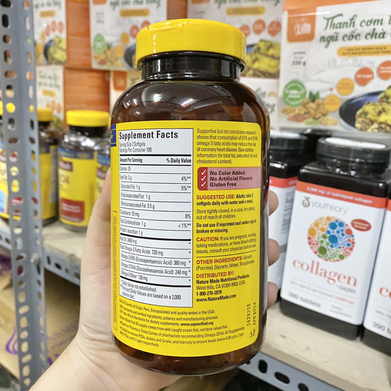Viên uống dầu cá Nature Made Fish Oil 1200mg Omega 3 Hộp 200 Viên Của Mỹ chính hãng - 431604028525
