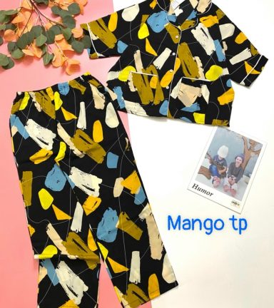 Đồ bộ nữ pijama tay dơi vải Mango - DB5759