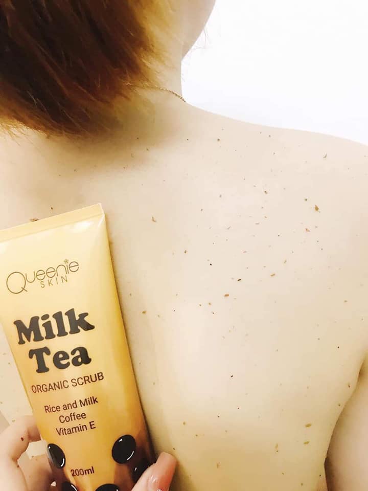 Tẩy tế bào chết Milk Tea Organic Scrub Queenie Skin chính hãng 12 Tẩy tế bào chết Milk Tea Organic Scrub Queenie Skin chính hãng