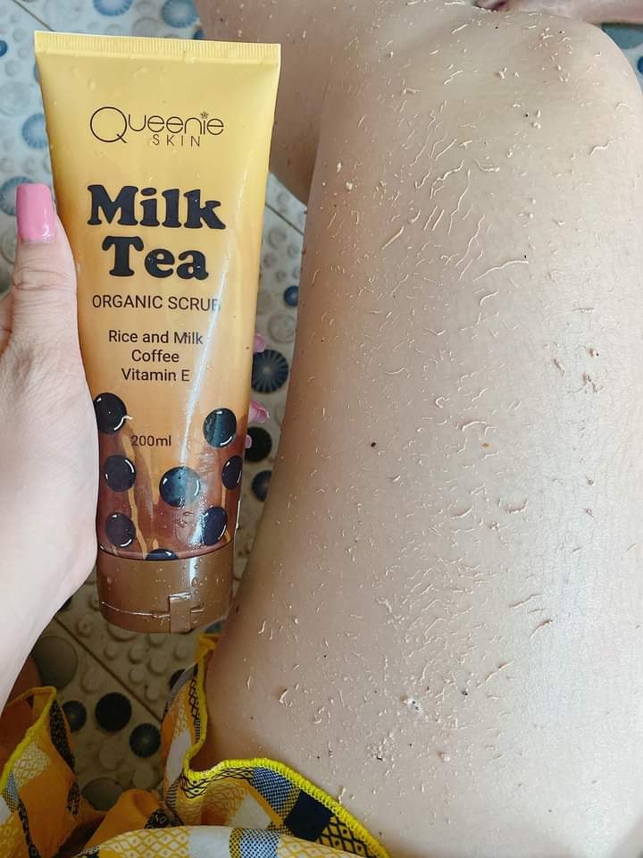 Tẩy tế bào chết Milk Tea Organic Scrub Queenie Skin chính hãng 9 Tẩy tế bào chết Milk Tea Organic Scrub Queenie Skin chính hãng