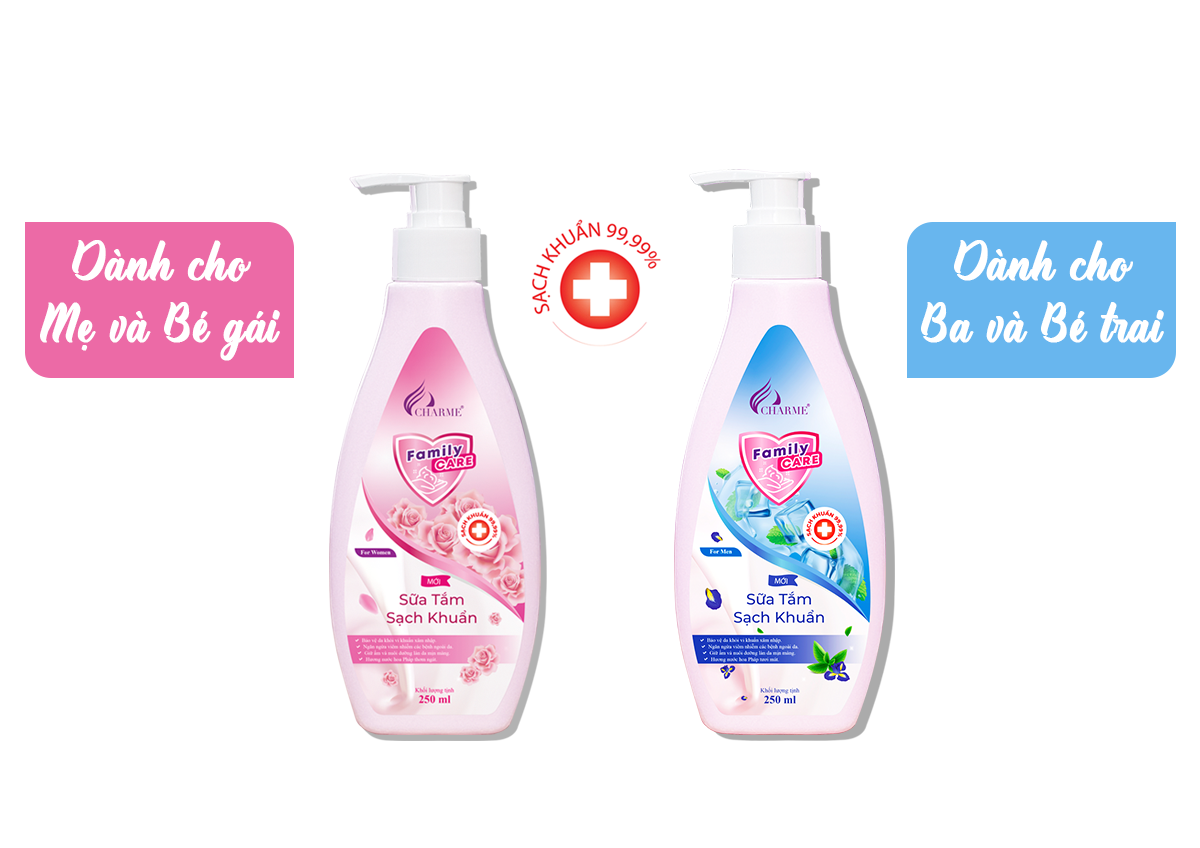 Combo 2 chai sữa tắm Charme Family Care 11 Combo 2 chai sữa tắm Charme Family Care