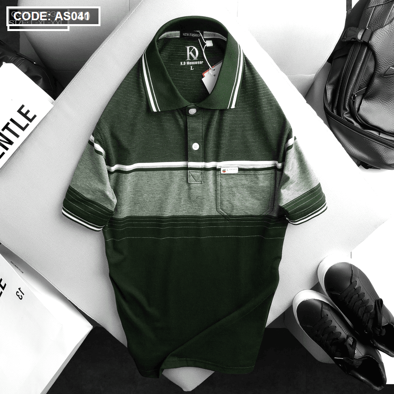 15532-11011-xanh-reu-11.png Áo Thun Sọc Nam Có Cổ Phối Viền Có Túi Thun Cotton - AS041