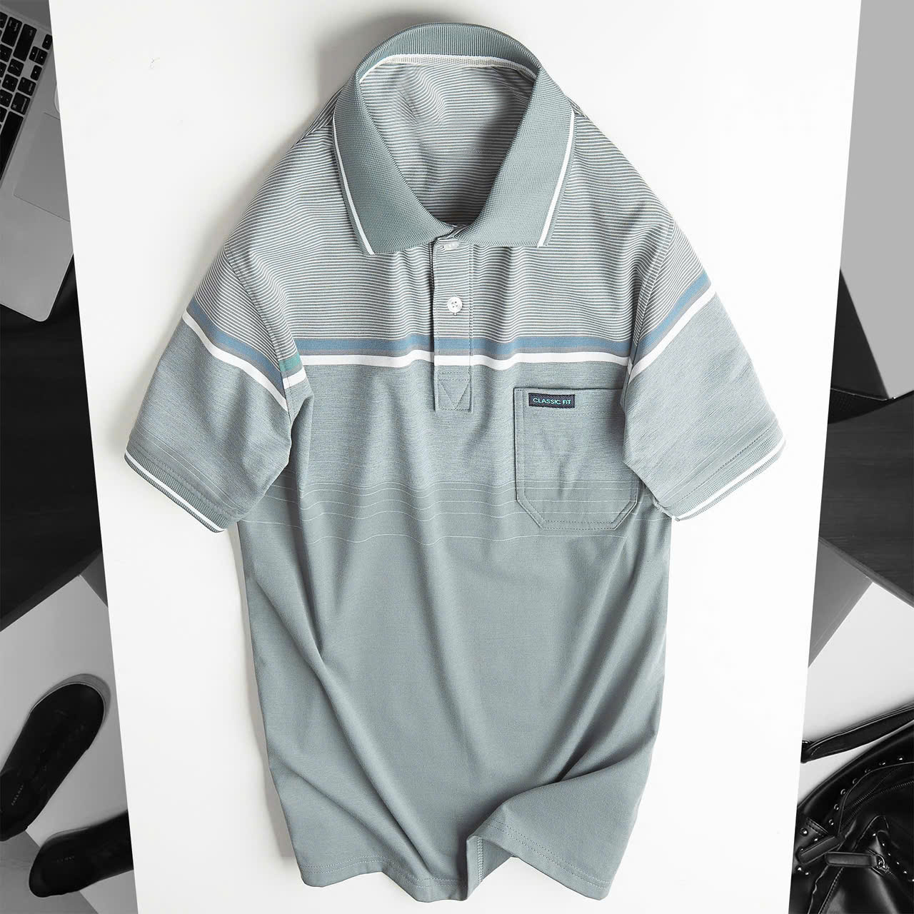 15532_z6386628282699-1d0791a687505c081be1a76005431421_20250611121721-6.jpg Áo Thun Sọc Nam Có Cổ Phối Viền Có Túi Thun Cotton - AS041