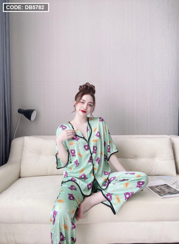 Đồ bộ nữ Pijama tay dơi quần dài - DB5782