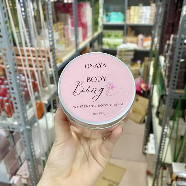 Kem body Bông 250g Lotion dưỡng trắng da ONAYA chính hãng tặng kèm son - 8938540224063