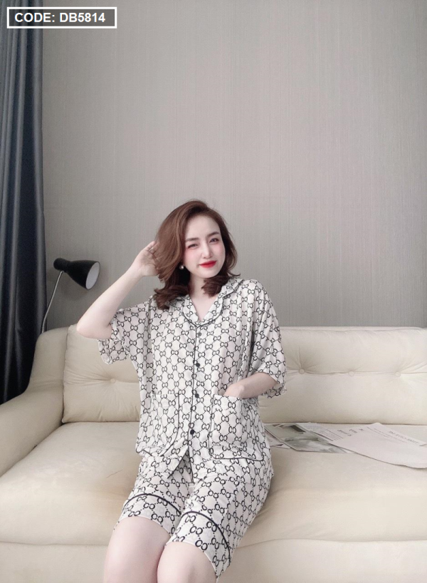 Đồ bộ nữ pijama vải mango quần lỡ - DB5814