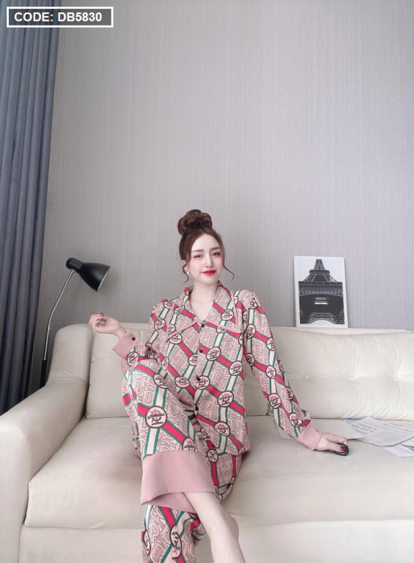 Chuyên sỉ đồ bộ nữ pijama vải mango tay dài quần dài
