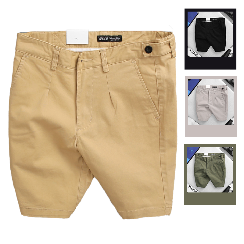 15869-qb383a-6.png Quần Short Kaki Co Giãn Phối Nút Cao Cấp (Có Size 36) - QB383