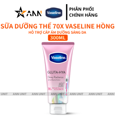 Sữa Dưỡng Thể Vaseline 70X Màu Hồng 300ml (Hàng nhập khẩu có tem phụ) - Phiên Bản Mới - 8851932427722