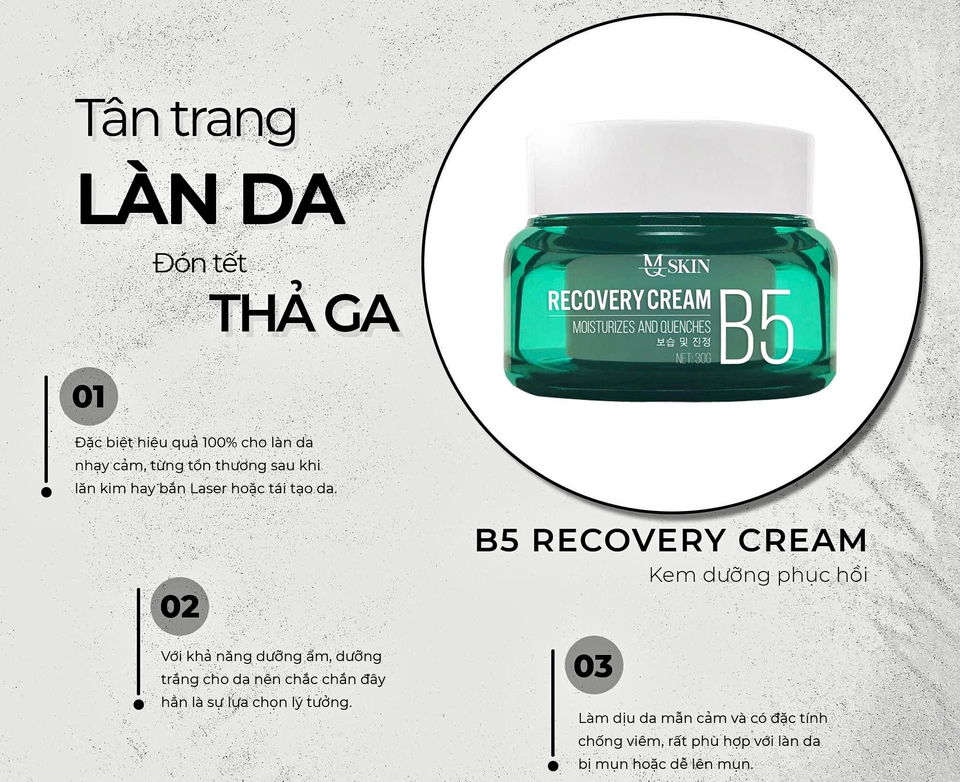 Shop sỉ kem B5 MQ Skin Dưỡng Trắng Da Recovery Cream 12 Shop sỉ kem B5 MQ Skin Dưỡng Trắng Da Recovery Cream