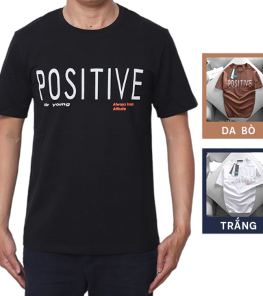 Áo Thun Cổ Tròn Nam In Chữ Cao Cấp - AB417